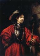 REMBRANDT Harmenszoon van Rijn Portrait of a Man in Military Costume Sweden oil painting artist
